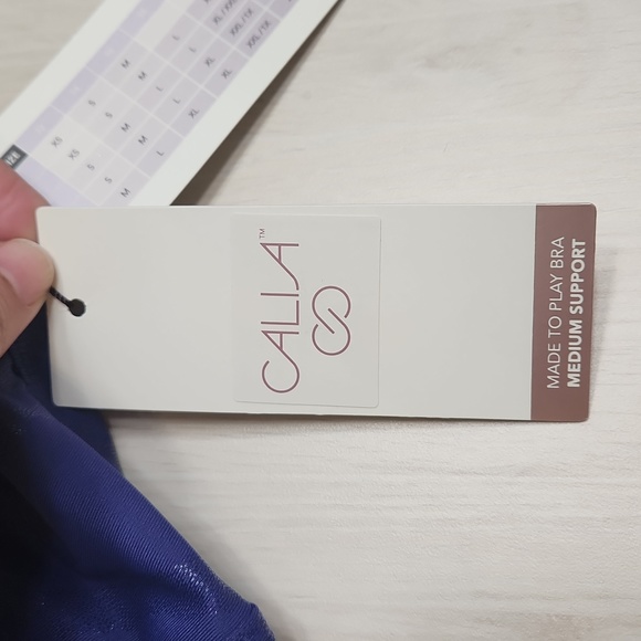 Calia by Carrie Made to Play Bra Foil Animal Navy Sz Small NWT - Picture 2 of 7